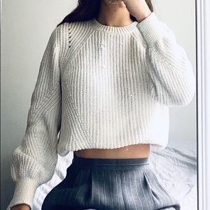 H&M White Knit Sweater